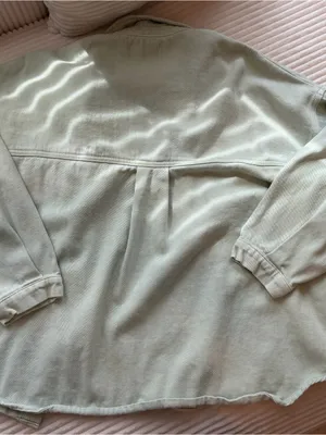 By Together Mint Green Oversized Denim Shacket Jacket Small thumbnail 3