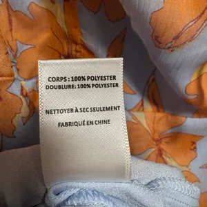 Astr The Label Medium Orange Blue Floral Square Neck Midi Dress thumbnail 5
