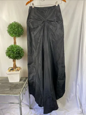 Worth Silk Black Silk A Line Maxi Long Hi-low Train Occasion Evening Skirt thumbnail 5