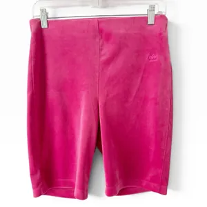 Juicy Couture Pink/Black Velour Biker Shorts Women’s Medium Set thumbnail 2