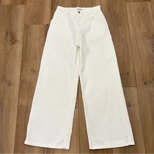 🌟Carhartt🌟 Wip Wide Leg Cotton Stretch Carpenter Pant White Sz 26 thumbnail 4