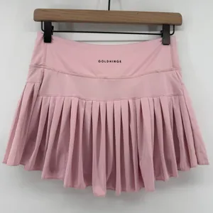 Gold Hinge Pleated Tennis Skirt Skort Light Pink Women M Pickleball Preppy thumbnail 5