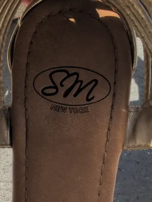 SM New York Tyra T-Strap Sandals | SM New York Strappy Back Gold Sandals thumbnail 8