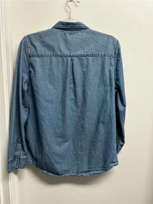 Men's Light Blue Denim Button thumbnail 3