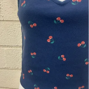 American Eagle Strappy-Go-Lucky cherry blue tank top size M thumbnail 2