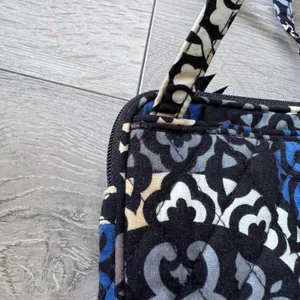 Vera Bradley Canterberry Cobalt Mini Hipster Quilted Cotton Crossbody Bag thumbnail 7