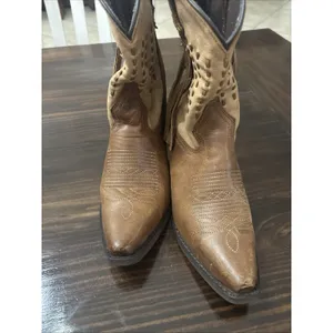 Laredo Women's Fringe Western Boot Snip Toe Brown Sz 8 Cowgirl Equestrian Rodeo thumbnail 2