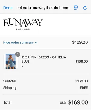 Runaway the Label Ibiza Sequin Blue Mini Dress thumbnail 2