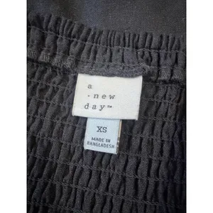A New Day Black‎ Sleeveless Midi Dress XS Smocked Back thumbnail 6