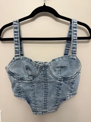 Denim Bustier Blue thumbnail 2