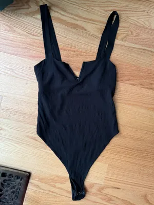 Free People Black Sweetheart Low Back Bodysuit Size Small thumbnail 3