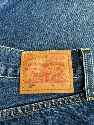 Levi’s 501 Premium Denim Distressed High Rise‎ Straight Leg Blue Jeans Size 28 thumbnail 5