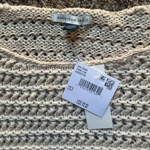 American Eagle Crochet Knit Sweater Women’s S Beige Open Knit Long Sleeve NWT thumbnail 8