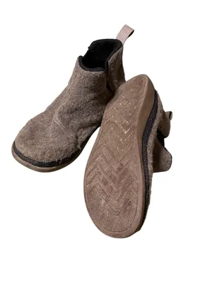 Chaco Women's Revel Chelsea V-Gore Boot 9.5 Felt Brown Slipper Fleece LUVSEAT thumbnail 6