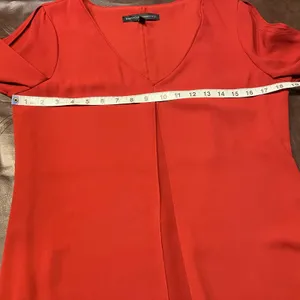White House Black Market Red Dress Womens 4 Flowy Open‎ Sleeves Cocktail Wedding thumbnail 16