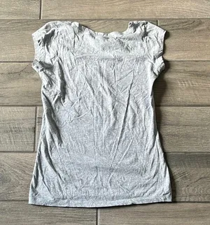 MLB Gray Cap Sleeve Fitted Tee with Chicago Cubs Logo thumbnail 6