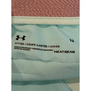 Under Armour Shorts Women 12 Turquoise HeatGear Fitted Athleisure Golf Gorpcore thumbnail 9