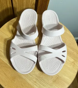 CROCS Pale Pink Slide Sandals thumbnail 1
