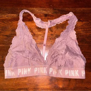 PINK Victoria’s Secret Lace Triangle Bralette thumbnail 2