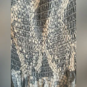 Olivaceous Gray Smocked Dress thumbnail 3