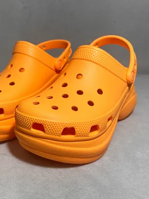 CROCS Siren Platform Clogs Orange Women's Size 7 Chunky Heel Y2K Sandals Comfort thumbnail 7