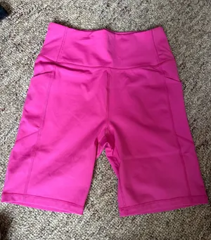 Figs Women's Bright Pink Biker Shorts medium thumbnail 1