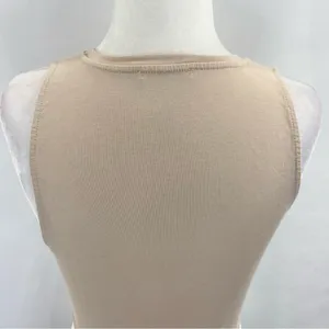 ZARA Cropped Tank Top Sleeveless Crewneck Crop Top Beige Size Small thumbnail 10