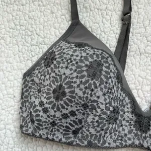 Aerie Gray‎ Lace Bra 36C Soft Stretch Lingerie Everyday Comfort thumbnail 3
