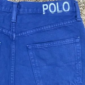 Polo Ralph Lauren Royal Blue Denim Cutoff Shorts High Waisted Logo‎ Women Sz 4 thumbnail 3
