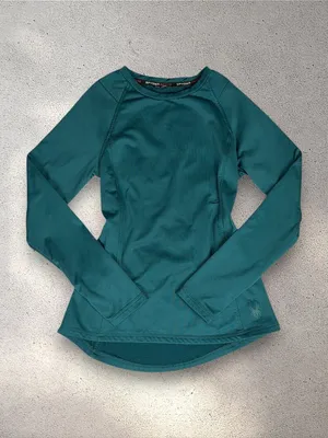 Spyder Active Fleece Lined Top Women's S Green Stretch Activewear Yoga Gorpcore thumbnail 3