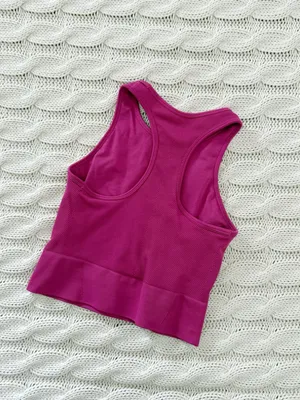 YPB Raspberry Ribbed Tank Top Pink thumbnail 2