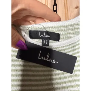 NWT Lulus Easily Gorgeous Ivory and Sage Striped Midi Sweater Dress Casual Sz XL thumbnail 6