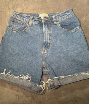 Coldwater Creek High-Rise Cut Off Denim Shorts Raw Hem Blue Size 4 thumbnail 1