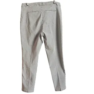 Adrianna Papell Women's 10 Straight Leg‎ Pinstripe Dark Grey/White Work Pants thumbnail 4