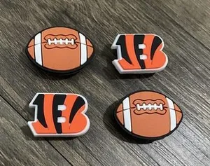 Cincinnati Bengals Football Team Charm For Crocs Shoe Charms - 4 Pieces thumbnail 1