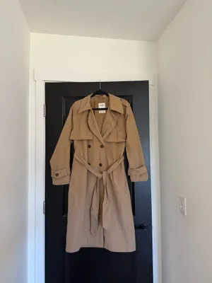 Abercrombie & Fitch camel classic trench coat thumbnail 7
