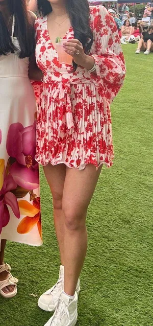 Boutique Floral Romper Red thumbnail 1
