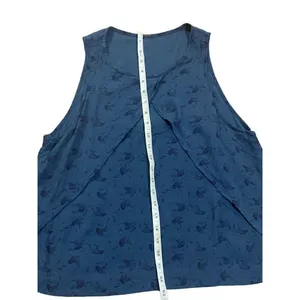 Free People Look Through Keyhole‎ Crinkle Tank in Indigo sz small thumbnail 4