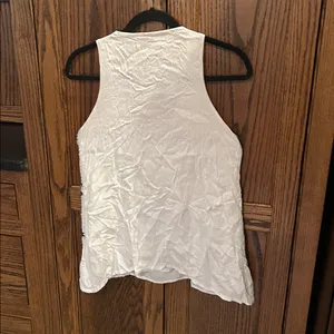 Stetson White‎ Silver Tank Top Beaded Aztec Western Double layer NFR rodeo small thumbnail 5