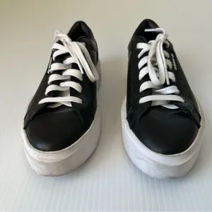 Adidas Womens Sleek Super EE4519 Black Platform Athletic Shoes, 7 thumbnail 9