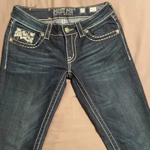 Miss Me Bling Pocket Dark Denim Skinny Jeans thumbnail 1