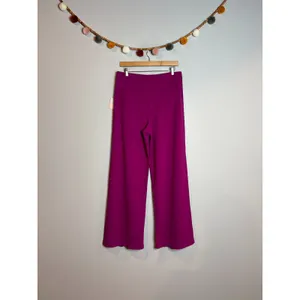 NWT Happily Grey magenta wide leg split leg trouser pants thumbnail 2