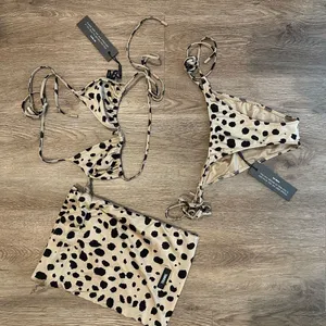 triangl swimwear Beige & Black Animal Spot Tie Bikini Set thumbnail 1