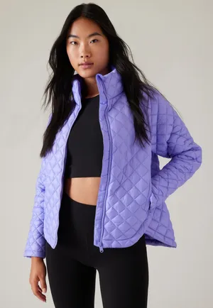 Athleta Whisper Featherless Puffer Jacket Madeira Purple XL thumbnail 1
