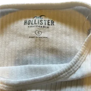 white long sleeve ribbed cropped shirt size small thumbnail 5