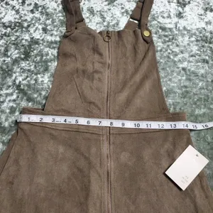 Pie‎ in The Sky Green Faux Suede Overall Dress thumbnail 3