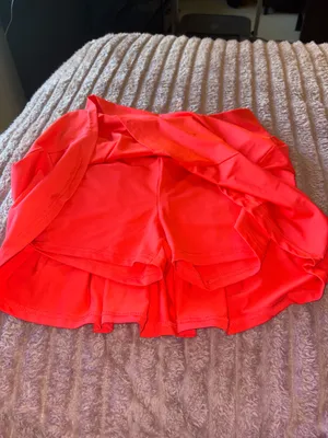 Women's Active Skort in Bright Coral Red Size L thumbnail 2
