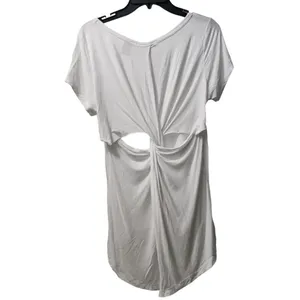 BKE Cut Out Back White Tunic‎ Top Casual Everyday Short Sleeve Size Small thumbnail 2