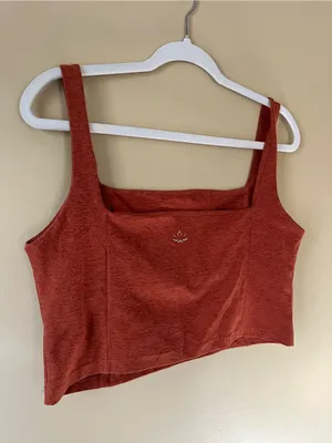 Beyond Yoga Square-Neck Cropped Tank in Rust thumbnail 5