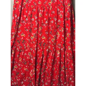 Beachlunchlounge Ramona Maxi Skirt L Aurora Red Floral Tiered Boho Cottagecore thumbnail 5